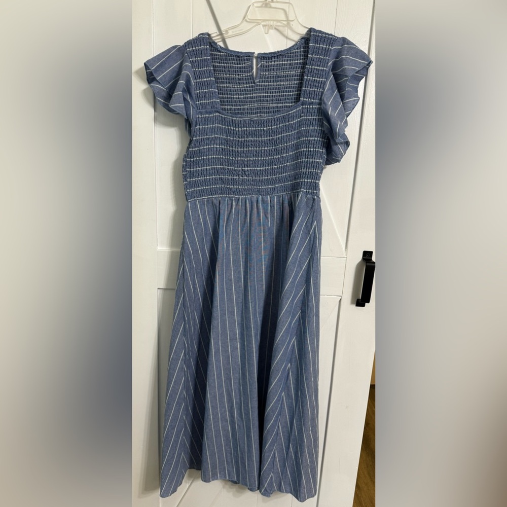Blue and white Dress